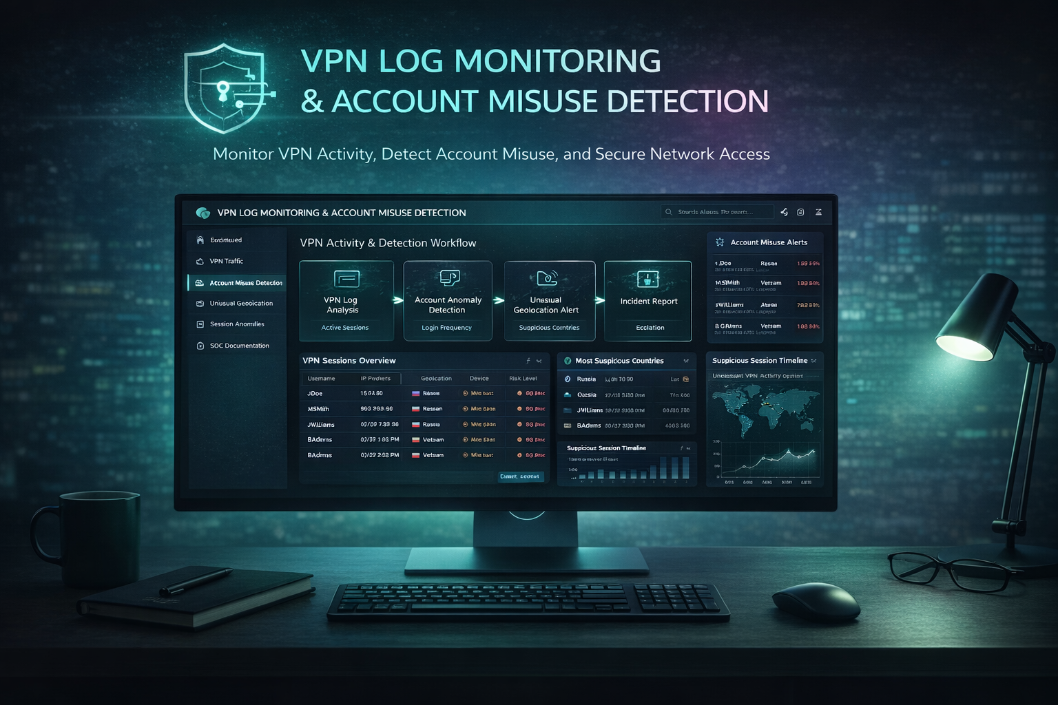 VPN-Log-Monitoring-&-Threat-Detection-System-System
