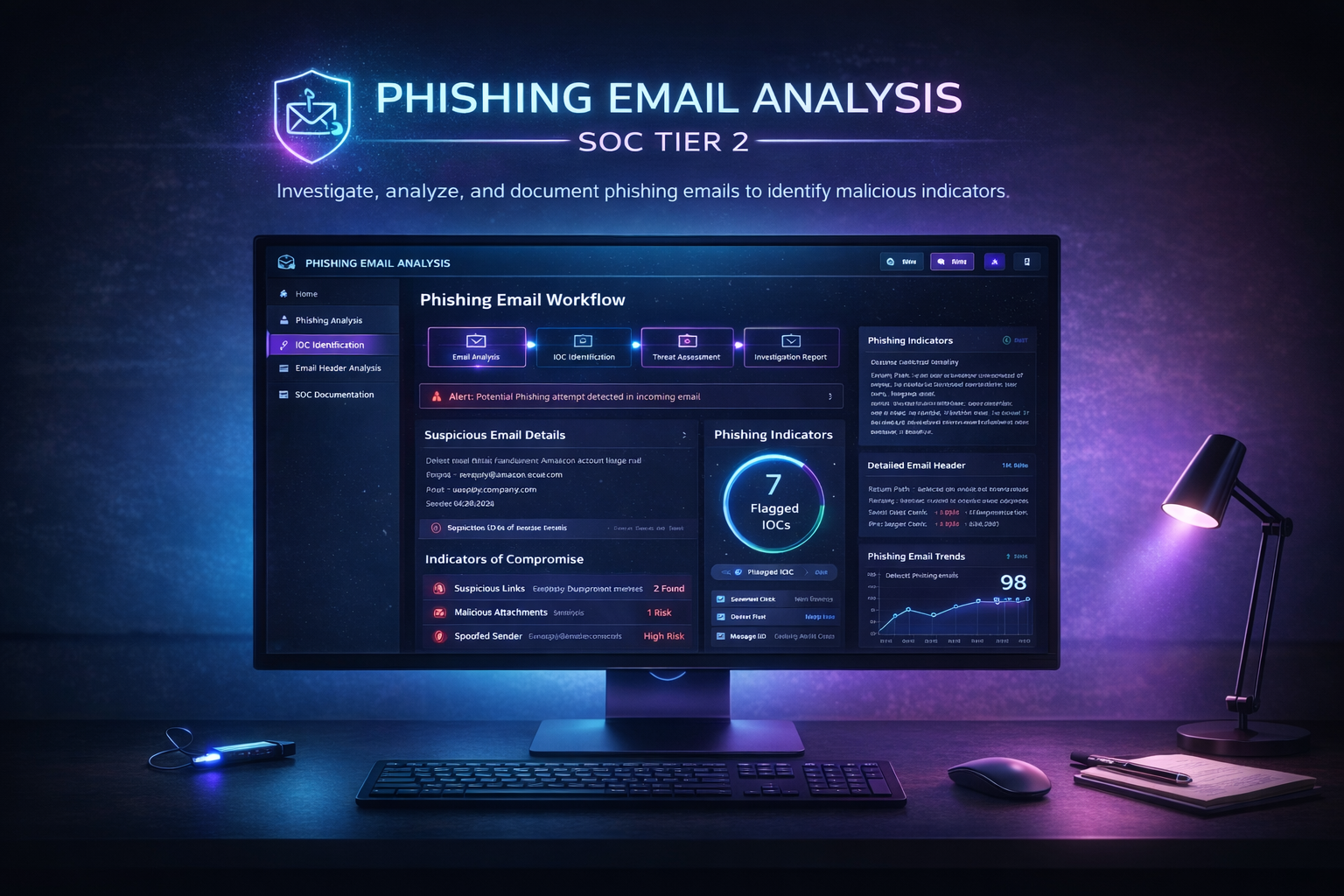 Phishing Email Analysis SOC Tier 2 Report Screenshot